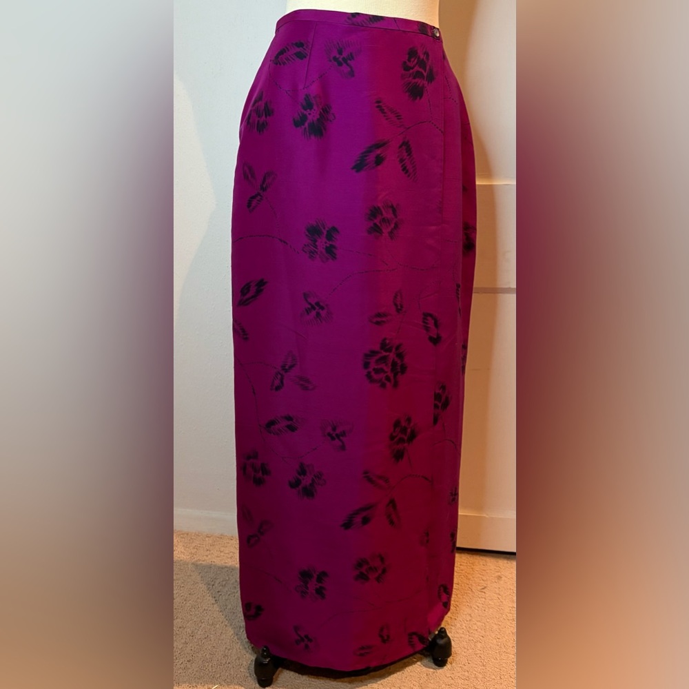 Vintage Valerie Stevens 3 piece silk skirt suit set - Picture 9 of 11